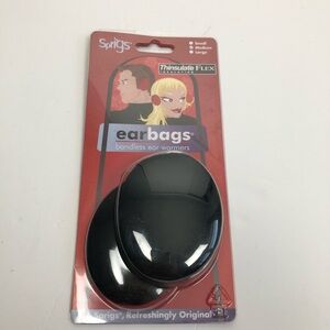 Sprigs Earbags Bandless Ear Warmers - Black Size Medium NWT